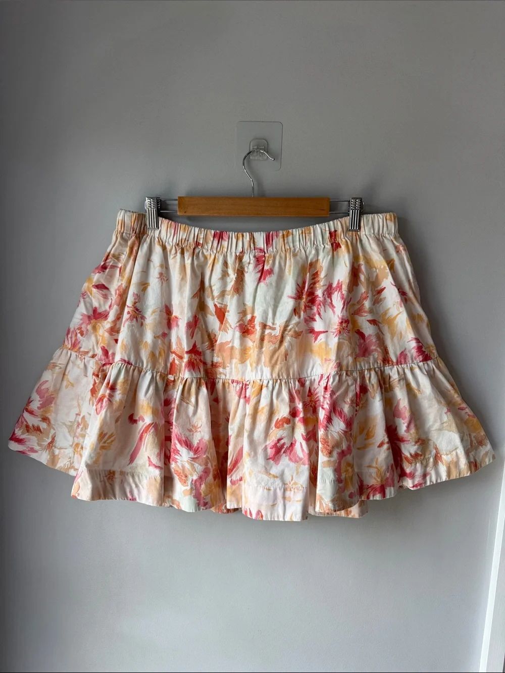 Abercrombie & Fitch Floral Ruffle Mini Skirt Soft Girl XL